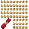 110 Pcs Gold Napkin Rings Bulk Delicate Rings Metal Leaf Napkin Holders for Birthday Party Wedding Receptions Celebrations Christmas Easter Thanksgiving
