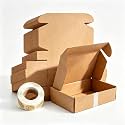 110 Pcs Shipping Boxes 5.91 x 3.94 x 1.57 Inch Brown Corrugated Cardboard Box Mailer Gifts Packaging for Home and Office Small Business Mailing Moving and Storage