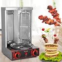 110V/220V Spinning Doner Kebab Grill Machine Broiler Gas Vertical Shawarma Gyro For Restaurant, Home Kitchen &amp; Commercial Usage(Silver)