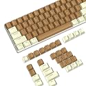 104 Key Custom US Layout Double Shot OEM Profile ABS Keycap Set-Coffee Mix