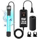 11W UV Light for Aquariums with 4 Timer Modes | UV-C Light for Sump Filters, Top &amp; Bottom Filter Boxes, External Filter Chambers, Hang-On-Back Filters &amp; Small Ponds – Keeps Fish Tanks Clear &amp; Healthy