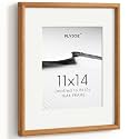 11x14 Picture Frame, Natural Solid Teak Wood Photo Frame, Square Angle