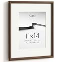 11x14 Picture Frame, Natural Solid Walnut Wood Photo Frame, Square Angle