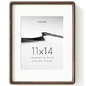 11x14 Picture Frame, Natural Solid Walnut Wood Photo Frame, Rounded Corner
