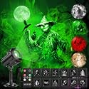 12 in 1 Halloween Decorations Outdoor 3D Dynamic Projector Light