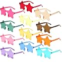 12/24/36 Pair Party Sunglasses Bulk Heart/Star Shaped for Kids Adults
