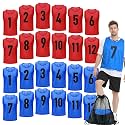 12/24/48Pcs Soccer Pinnies Youth, Scrimmage Team Practice Vests