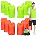 12/24/48Pcs Soccer Pinnies Youth, Scrimmage Team Practice Vests