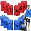 12/24/48Pcs Soccer Pinnies Youth, Scrimmage Team Practice Vests