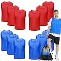 12/24/48Pcs Soccer Pinnies Youth, Scrimmage Team Practice Vests