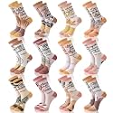 12/24 Pairs Christian Socks Gifts for Women