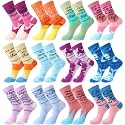 12/24 Pairs Christian Socks Gifts for Women