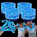 12-24 PCS Blue Glow Sticks Halloween Party Favors Toys for Kids Adults