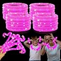 12-24 PCS Pink Glow Sticks Halloween Party Favors Toys for Kids Adults