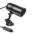 12/24V 150W Car Electric Heater Defrosting And Defogging, Cooling And Heating Multifunctional Heater With 180° Rotating Bracket(12V-Black)