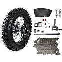 12" Rear Wheel 80/100-12 Tire Assembly For Dirt Pit Bike 125cc 140cc 150cc Apollo SSR XR CRF TaoTao Includes Brake Rotor and 428 Sprocket (12 with Components)