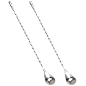 12" Cocktail Mixing Spoon Set, 2-Pack Spiral Stirrer for Bartenders