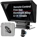 12" Portable Teleprompter for Tablet &amp; DSLR Camera with APP Remote