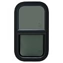 12"x22" RV Window Sliding Tinted with Screen - Tempered Glass RV Door Window Replacement, Vertical RV Windows for 15/16" to 1-3/8" Walls