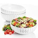 12'' 152oz Extra Large Ceramic Mixing Bowl Salad Bowl, 2 Pcs, Ribbed Style