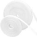 12.5 Yards Wide 0.24 Inch White Hook and Loop Strips Adhesive Double Sided Sticky Sticky Tape Self Adhesive Back Nylon Fabric Fastener for Sewing Crafts Home Office Car Projects