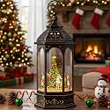 12.8'' Rotating Nutcracker Suite Scene Musical Lighted Christmas Tree Snow Globe Water Lantern with Swirling Glitter Decoration