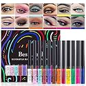 12 Colors Colorful Liquid Eyeliner Set, Neon &amp; Matte Eye Liner Shades