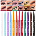 12 Colors Eyeliner Set - Matte Colored Gel Eyeliner Pencils, Waterproof, Smudge-Proof, Long-Lasting Gel Pencils - Natural Eye Liner for Older Women, lapiz de ojos delineador de ojos contra el agua