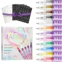 12 Colors Nail Art Pens, 0.5MM Fine Tip Nail Art Markers, Quick-Drying 3D Nail Polish Pens for DIY Nail Art Design, Drawing Painting Dotting Liner Doodle Manicure Tools Home & Salon