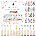 12 Colors Nail Art Pens Set, 3D Acrylic Paint Nail Polish Pens for Drawing &amp;Dotting, Quick-Dry Nail Art Markers with Fine Tip, Manicure Design Tools for DIY Nail Art at Home &amp; Salon