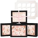 Bakepacker Auto-pop up 12 Cupcake Box, Black, 13"x10"x3.5", 10-Pack