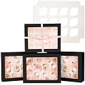 Bakepacker 12 Cupcake Box with Window, Black, 13"x10"x3.5", 20-Pack