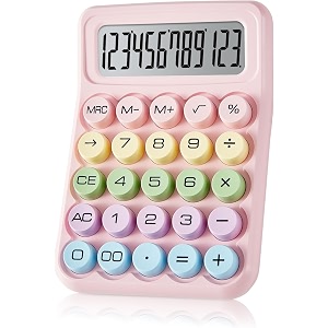 12 digit desktop calculators cute pastel calculator with large lcd display portable calculator for office school home students teachers accounting amp business small collorful without solar