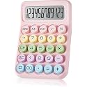 12 Digit Desktop Calculators, Cute Pastel Calculator with Large LCD Display, Portable Calculator for Office, School, Home, Students, Teachers, Accounting &amp; Business (Small Collorful Without Solar)