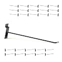 12 Inch Black Slatwall Hooks, 25PC