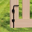 12 Inch Cane Bolt Gate Drop Rod, Heavy Duty Steel, 1 Pack