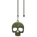 12" Skull Mask Ceiling Fan Pull Chain Extender with Ball Connector