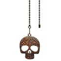12" Skull Mask Ceiling Fan Pull Chain Extender with Ball Connector