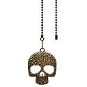12" Skull Mask Ceiling Fan Pull Chain Extender with Ball Connector