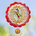 12 inch Horse 3D Stainless Steel Wind Spinners, Hanging Garden Spinner Kinetic Art Garden Decorations, Reflective Wind Sculpture for Indoor/Outdoor Decor