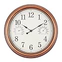 12 inch Outdoor Clock Waterproof Wall Clock with Temperature