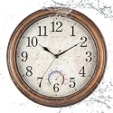 12 inch Outdoor Wall Clock Waterproof Wall Clock with Temperature