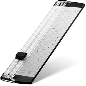 1234 inch paper trimmer for a4 size paper black-silver portable paper cutter for home and office cutting coupons craft paper photos cards and labels