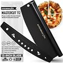12-Inch Pizza Cutter Rocker Blade, 304 Stainless Steel Slicer Knife, Black