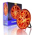 12 Inch Plasma Disc, Plasma Ball Lamp ，Plasma Globe,Electrostorm Disc,Luminglas,Suitable for Homes, Bars, Clubs, Parties, Decorations, Holiday Gifts, Science and Education Toys(Red)