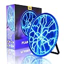 12 Inch Plasma Disc,Plasma Plate ，Flashmen Plasma Disc Science Toy，Fancy Club Decor and Science Education Gifts，Plasma Disk Sensor Lighting Plate with Music,Voice and Touch Response(Blue)