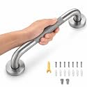 12 Inch Shower Grab Bar, Brushed Nickel Anti-Slip Bathroom Grab Bar with Knurled Grip, Stainless Steel Safety Handrail for Toilet Bathtub, Shower Handle Handicap Bars for Senior,Elderly,Pregnant