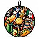 12 Inch Tortilla Warmer Microwave Safe – Insulated Pouch Keeps Tortillas Warm & Soft – Reusable Tortilla Holder for Tacos, Burritos & More (Black)
