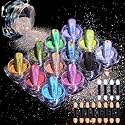 Holographic Nail Powder Chrome Ultra Fine Glitter Powder Set