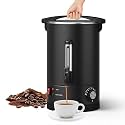 12 L/80 Cups Commerical Coffee Urn, 3.2 Gal Double-Wall Stainless Steel Coffee Maker - Large Capacity Hot Water & Coffee Dispenser for Wedding, Catering, Event